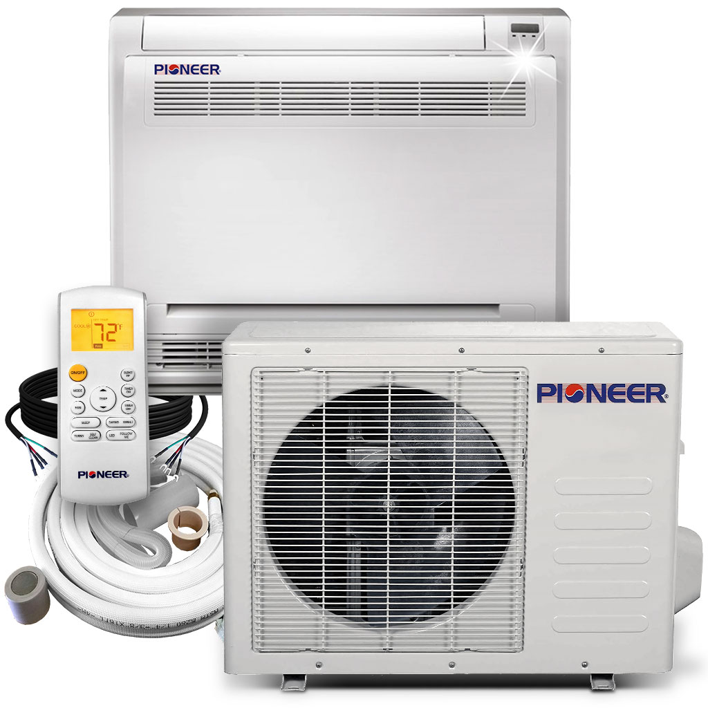 PIONEER 12000 BTU 20.5 SEER Inverter Floor Console Ductless Split Heat